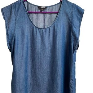 Express Blue Denim Blouse